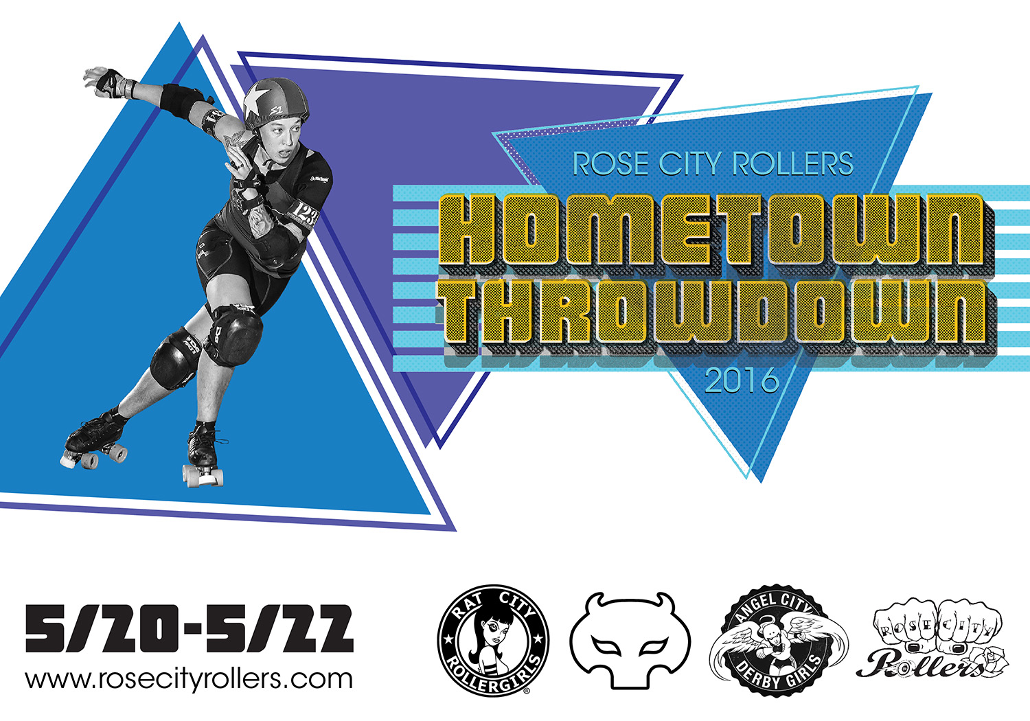 Hometown Throwdown 2016 DAY 3 Roller Derby Bouts Tickets Rose