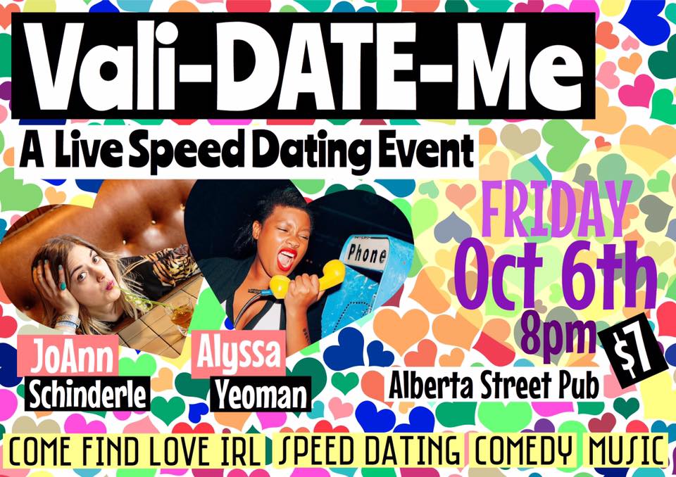 ValiDATEMe Live Speed Dating Event & Show Tickets Alberta Street