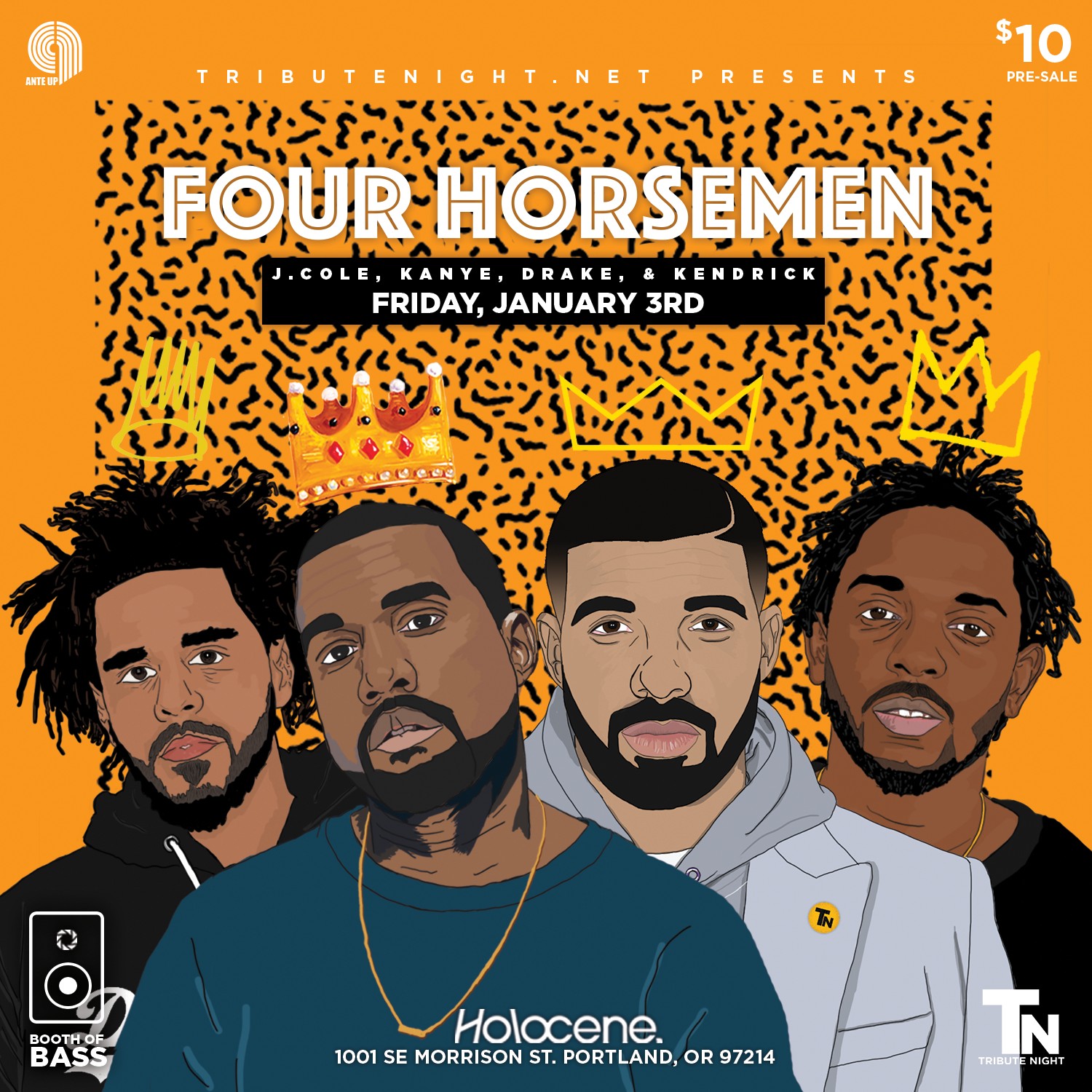 Four Horsemen Tickets Holocene Portland, OR Fri, Jan 3 at 9pm Mercury Tickets