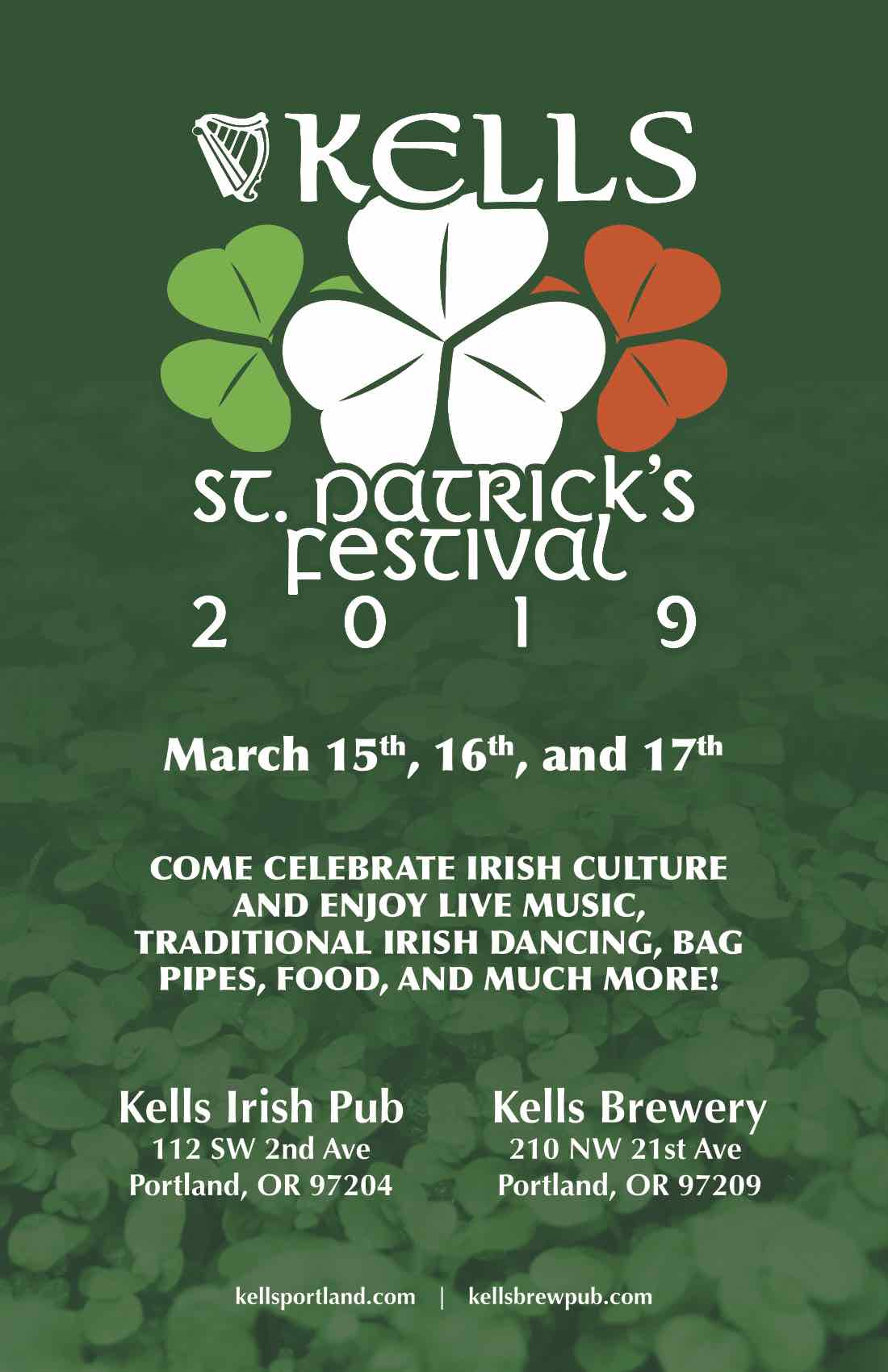Kells St. Patricks Festival Weekend Pass Tickets Kells Brewery